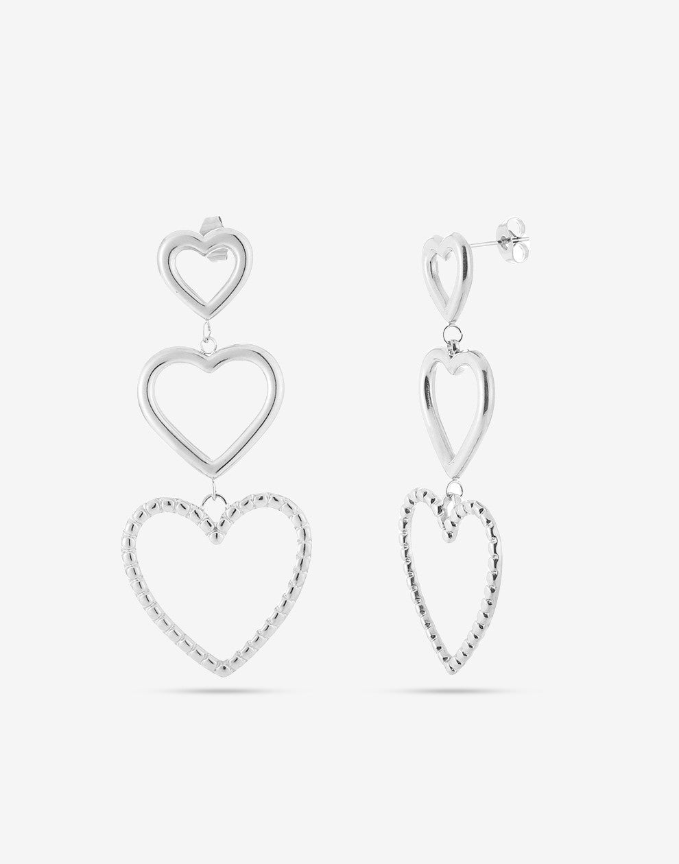 luxe open hartjes hanger zilverkleurig
