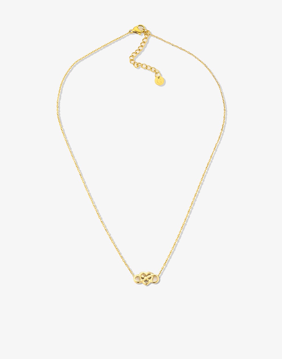 Ketting love infinity goudkleurig