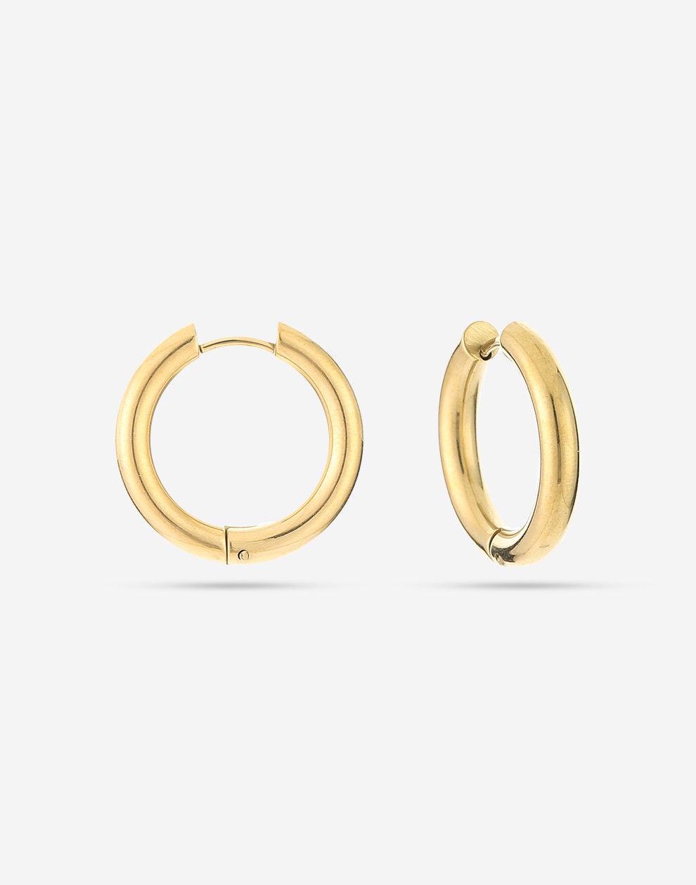 gold-colored thick earrings 24mm