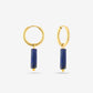 oorbellen met steen hanger blauw