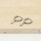 Creool strass met ruit zilverkleurig