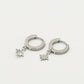 Creool strass met morningstar zilverkleurig