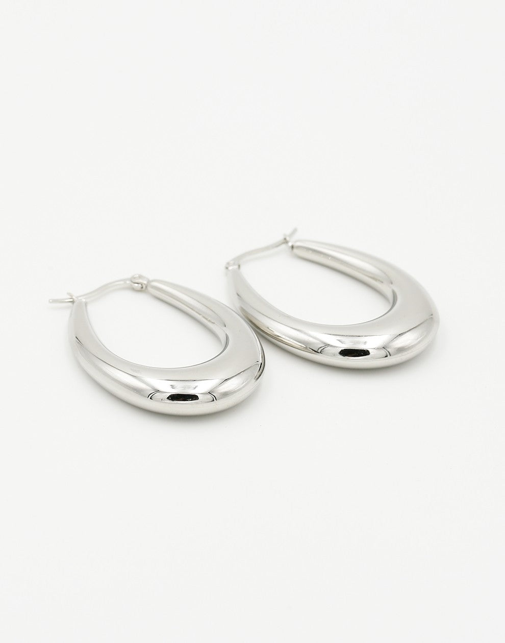 vintage hoops silver-colored
