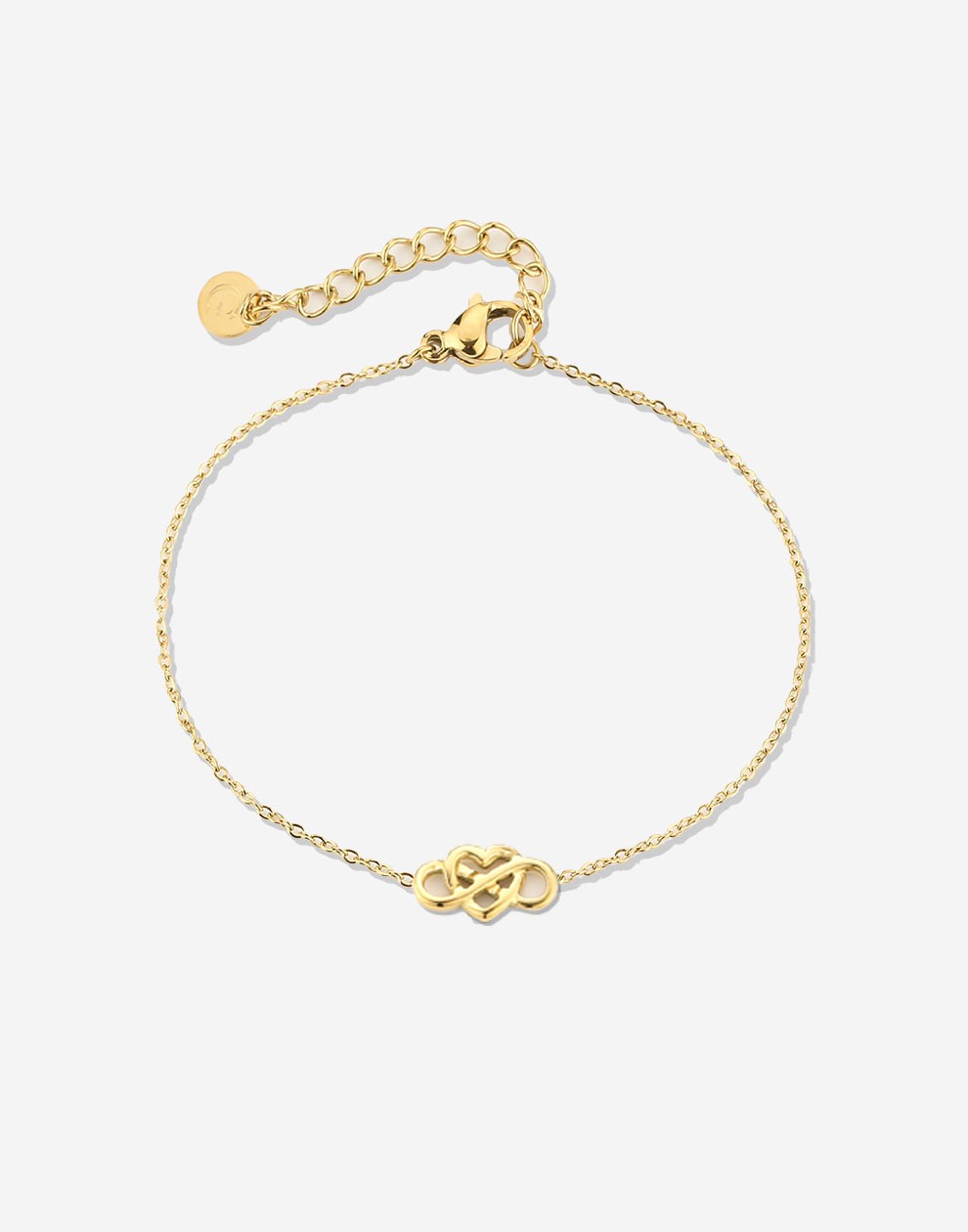 Armband love infinity goudkleurig