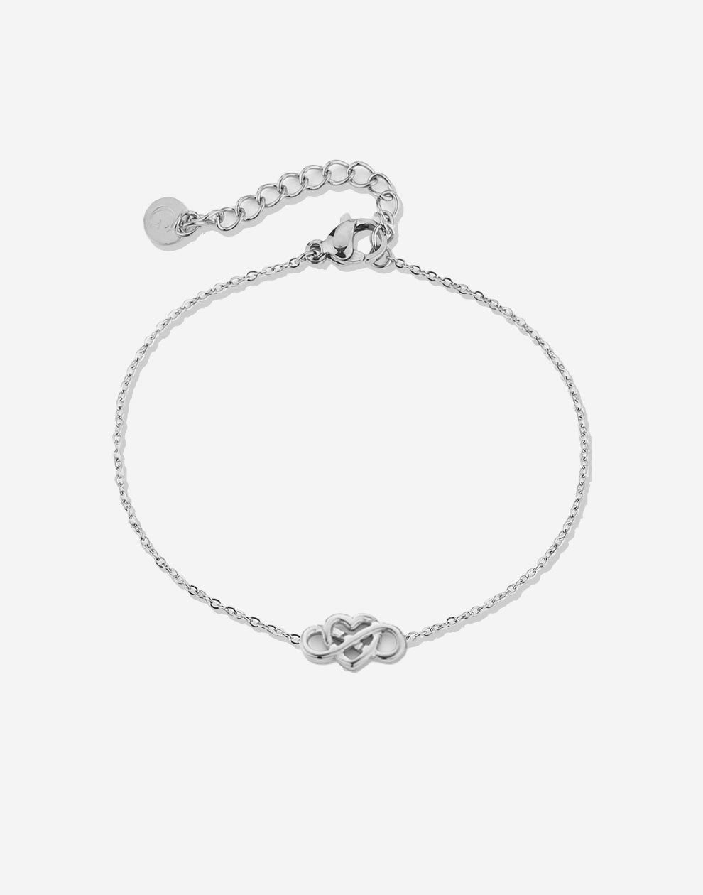 Armband love infinity zilverkleurig