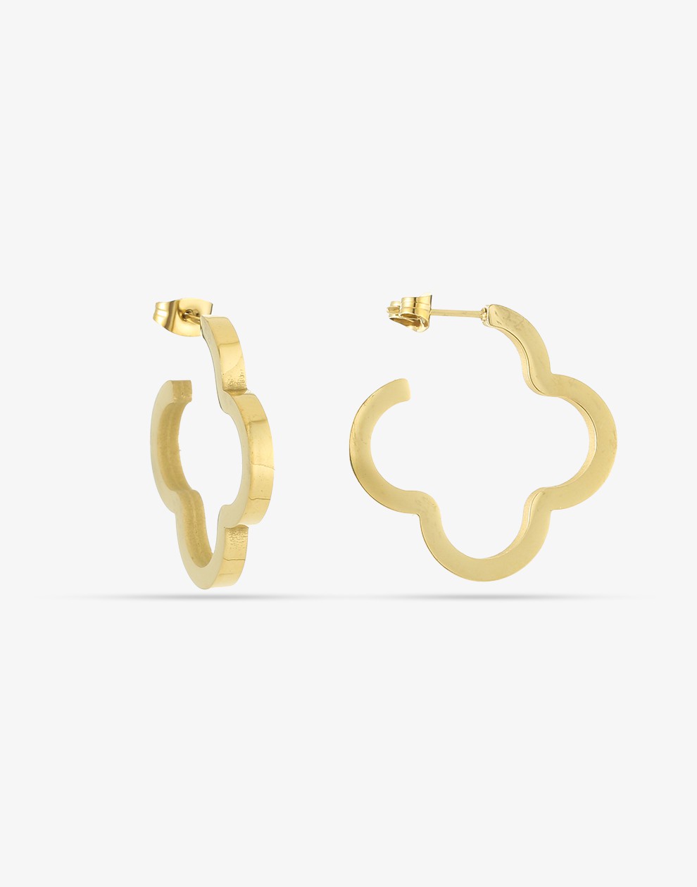 Chunky klaver hoops goudkleurig