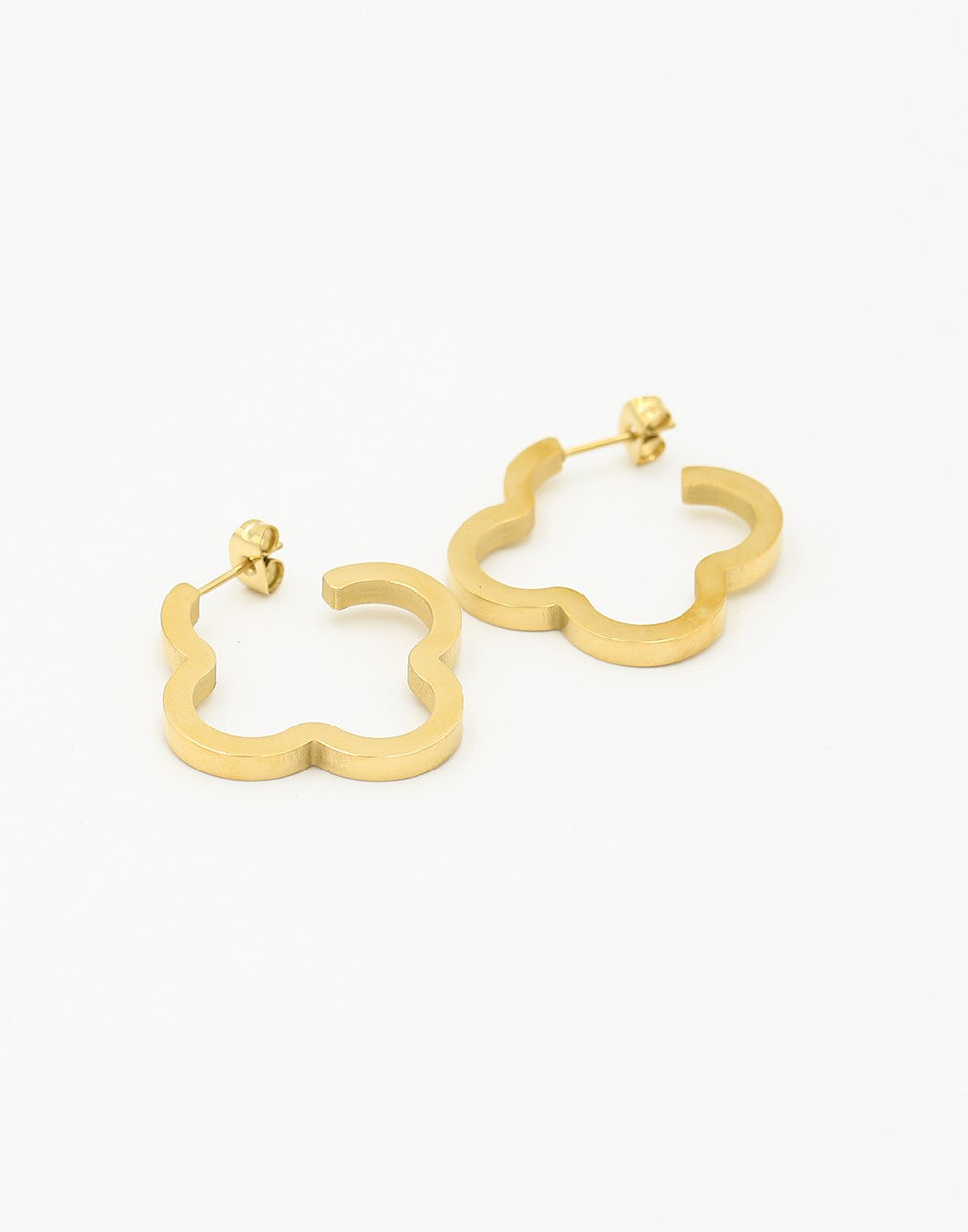 Chunky klaver hoops goudkleurig