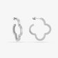 Chunky klaver hoops zilverkleurig