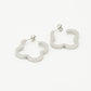 Chunky klaver hoops zilverkleurig