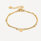 armband 2 laags met hartje goudkleurig