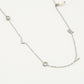 Ketting love met steentje en zoetwater parel zilverkleurig