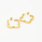 Chunky klaver hoops goudkleurig