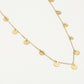 Fijne ketting met muntjes 7mm in goudkleurig