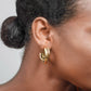 double gold-colored earring