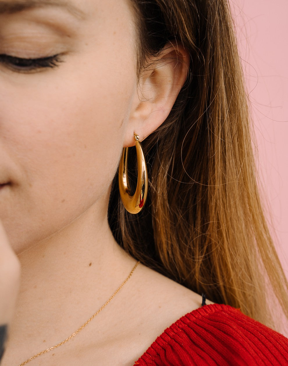 vintage hoops goudkleurig