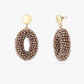 khaki stone earrings