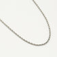 Gedraaide schakelketting 45cm zilverkleurig
