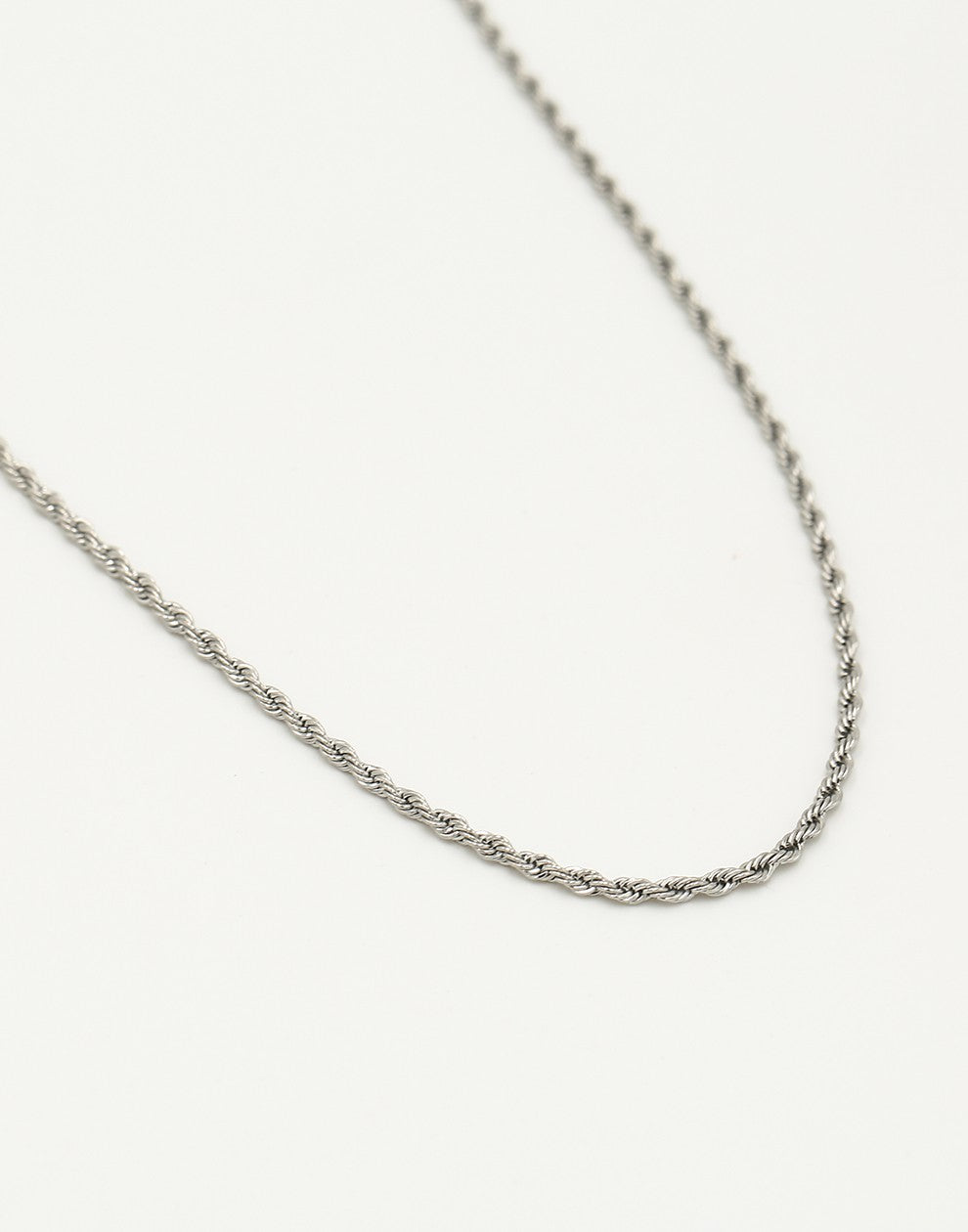 Gedraaide schakelketting 45cm zilverkleurig