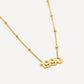 Ketting jaartal 1990 goudkleurig
