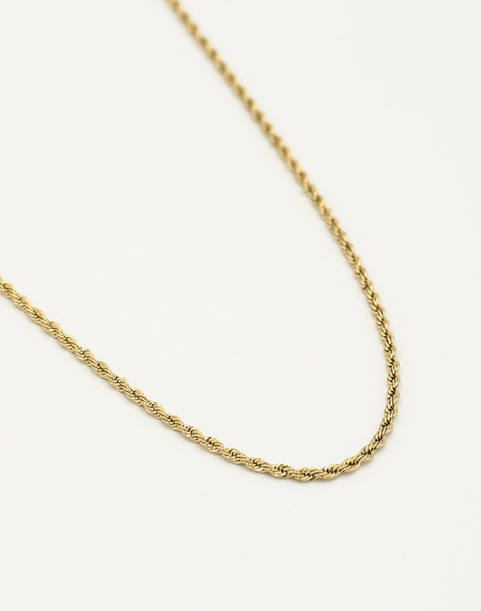 Gedraaide schakelketting 45cm goudkleurig