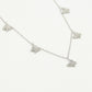 ketting vlinders steentjes zilverkleurig