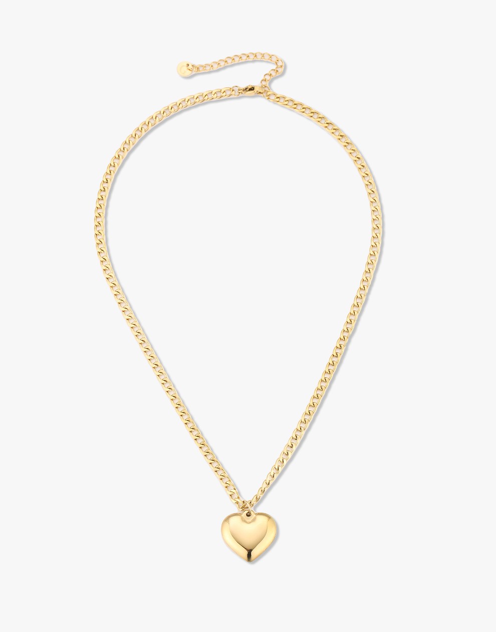 schakelketting groot hart goudkleurig