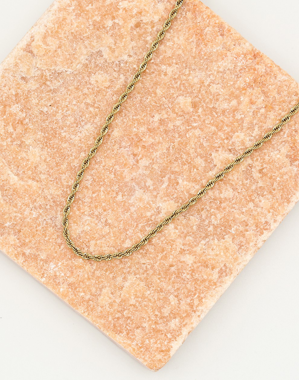 Gedraaide schakelketting 45cm goudkleurig