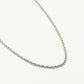 Gedraaide schakelketting 55cm in zilverkleurig