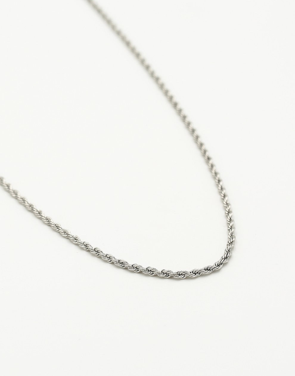 Gedraaide schakelketting 55cm in zilverkleurig