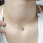 ketting klaver steentjes goudkleurig