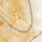 Gedraaide schakelketting 55cm in zilverkleurig