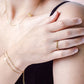 armband 2 laags met hartje goudkleurig