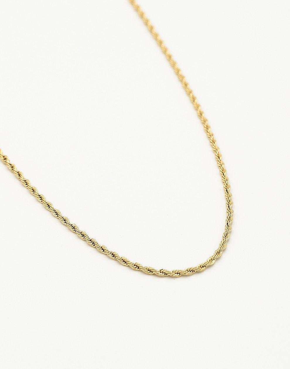 Gedraaide schakelketting 55cm in goudkleurig