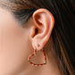 Oorbellen hart rood goudkleurig