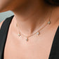 ketting vlinders steentjes goudkleurig