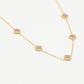 Ketting klavers lila goudkleurig