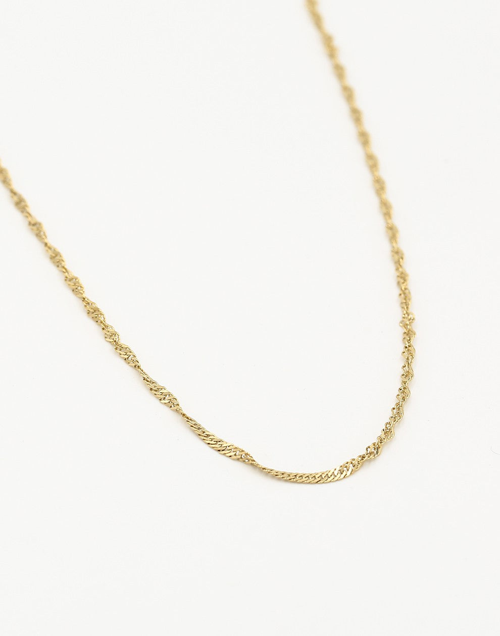 Fijn gedraaide schakelketting 45cm lang goudkleurig
