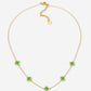 Ketting klavers lime goudkleurig