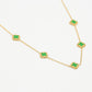 Ketting klavers lime goudkleurig