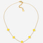 Ketting klavers geel goudkleurig