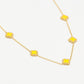 Ketting klavers geel goudkleurig