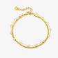 Double bracelet gold-colored pink