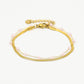 Double bracelet gold-colored pink