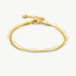 Dubbele armband goudkleurig wit
