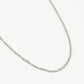 Fijn gedraaide schakelketting 45cm lang zilverkleurig