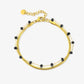 Double bracelet gold-colored black