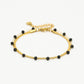 Double bracelet gold-colored black