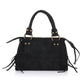 Faux suède handtas zwart M