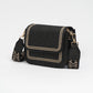 Crossbody tas met bewerkte strap zwart
