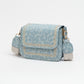 Crossbody-Tasche mit bearbeitetem Gurt Leo Blau